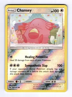 Chansey SM - Lost Thunder #152 (2018) Common Reverse Holo NM Pokemon - Image 1