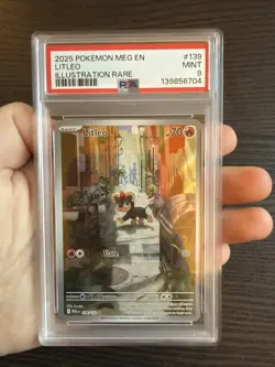 Litleo 139/132 Illustration Rare 2025 Pokemon Mega Evolution PSA 9 Mint - Image 3