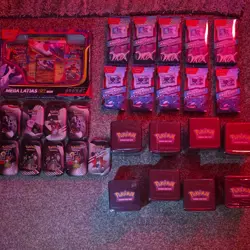 POKEMON UNOVA STACK EM HIGH TINS MEGA LATIAS EX BOX KNOCK OUT COLLECTION BUNDLE - Image 2