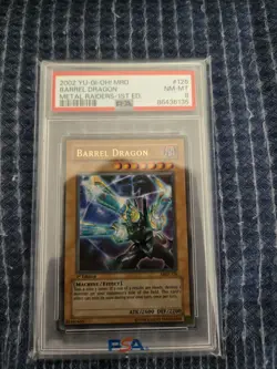 Yu-Gi-Oh! TCG Barrel Dragon MRD-126 Metal Raiders 1st Ed Ultra Rare PSA 8 - Image 3