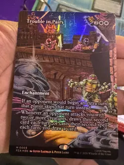 MTG: Teenage Mutant Ninja Turtles - Trouble In Paris Borderless Foil NM - Image 1