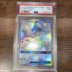 2019 POKEMON SUN & MOON HIDDEN FATES #SV59 FULL ART/MEWTWO GX PSA 9 - Image 1