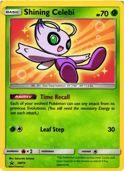 Pokemon TCG Celebi SM79 Shining Legends Promo Holo Black Star VLP - Image 1