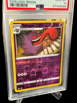Pokemon Gengar Reverse Holo Foil Chilling Reign PSA 10 Gem Mint POP 27 - Image 3