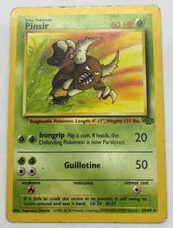 Pokemon TCG Jungle Set Pinsir 25/64 Non Holo Rare MP *read* - Image 1