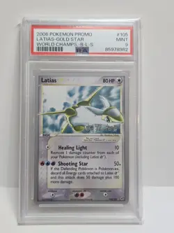 2006 POKEMON WORLD CHAMPIONSHIPS PROMO B-L-S #105 LATIAS-GOLD STAR PSA 9 - Image 1
