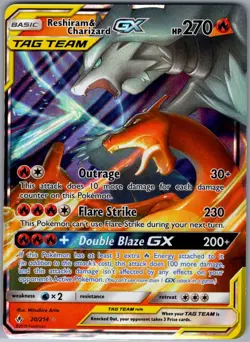 Reshiram & Charizard GX 20/214 SM - Unbroken Bonds - Pokemon Card - NM - Image 1