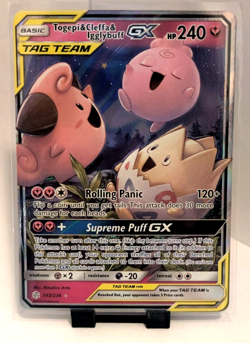 Pokemon Togepi & Cleffa & Igglybuff GX TAG TEAM Ultra Rare Holo Card 143/236 - Image 1