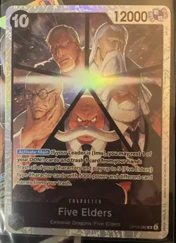 One Piece TCG OP13-082 Five Elders SR x4 Playset Card Game CCG English - Black - Image 2