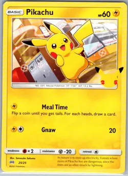 Pikachu - 25/25 025/025 Non Holo McDonald's 25th Anniversary - Pokemon Card - NM - Image 1
