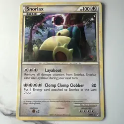 Pokemon TCG Snorlax 33/95 Call of Legends Rare Non-Holo Card NM - Image 1