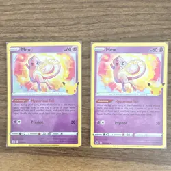 Lot of 2 Mew 011/025 Celebrations Pokemon Cards 2021 English- NM - Image 1