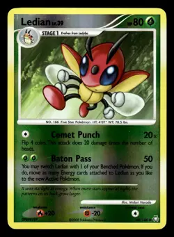 Ledian 60/146 Reverse Holo Legends Awakened Pokemon Card - 1 - Image 1