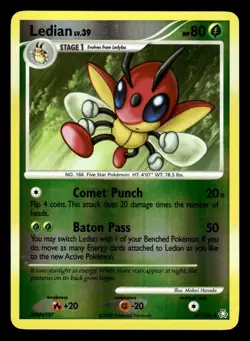Ledian 60/146 Reverse Holo Legends Awakened Pokemon Card - 2 - Image 1