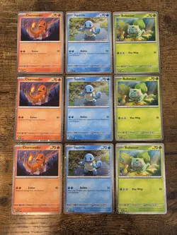 POKEMON COSMOS FOIL RARE Bulbasaur 46 Charmander 47 Squirtle 48 SVP - 3 Card NM - Image 2