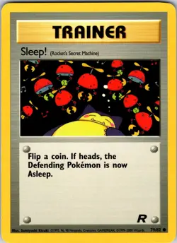 Sleep! (Rocket's Secret Machine) 79/82 Team Rocket Pokemon NM Unlimited - Image 1