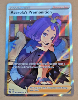 2022 Pokemon Brilliant Stars #TG24 Aderola's Premonition Full Art NM to Mint - Image 1