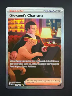 Giovanni's Charisma 204/165 Pokemon 151 Special Illustration Rare Near Mint 2023 - Image 1