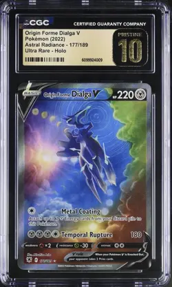 ‼Pokemon Origin Forme Dialga V #177 Astral Radiance CGC 10 PRISTINE GOLD LABEL! - Image 1