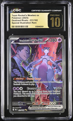 Team Rocket's Mewtwo ex 231/182 SIR Pokemon - CGC PRISTINE 10 - Image 1