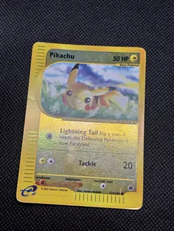 Pokemon Pikachu 124/165 Expedition Base Set Reverse Holo Common 50HP 2002 - Image 2