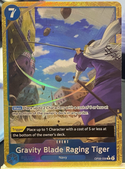 One Piece Gravity Blade Raging Tiger R OP06-058 PRB-02 Parallel BEST Vol.2 - Image 1