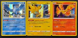 Zapdos Moltres Articuno Pokemon Go LEGENDARY BIRDS HOLOS 3 Card Set NM! - Image 1