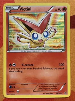 Pokemon Card - Victini - Holo Rare (15/101) BW Noble Victories NM - Image 1