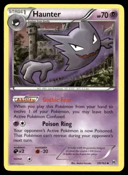 Pokemon Cards Haunter 59/162 BREAKthrough XY Uncommon NM - Image 1