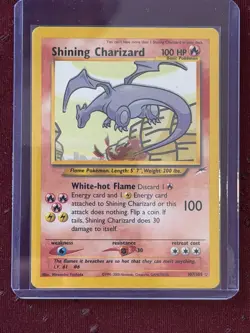 Shining Charizard 107/105 SHIFTED HOLO ERROR Neo Destiny Excellent Cond Pokemon - Image 1