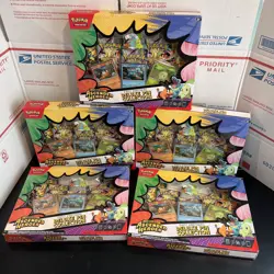 POKEMON Ascended Heroes Deluxe Pin Collection LOT OF 5 Mega Evolution In Hand - Image 1