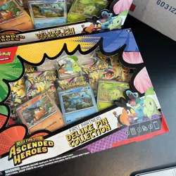 POKEMON Ascended Heroes Deluxe Pin Collection LOT OF 5 Mega Evolution In Hand - Image 3