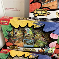 POKEMON Ascended Heroes Deluxe Pin Collection LOT OF 5 Mega Evolution In Hand - Image 5