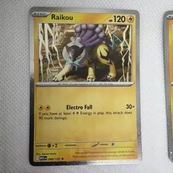 Pokemon TCG Raikou -048/132 (Cosmos Holo) Me01: Mega Evolution Holo Playset of 4 - Image 3