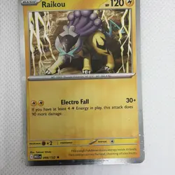 Pokemon TCG Raikou -048/132 (Cosmos Holo) Me01: Mega Evolution Holo Playset of 4 - Image 4