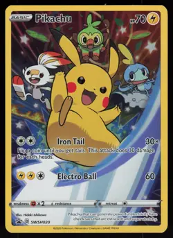 Pikachu SWSH020 Promo SWSH Black Star Pokemon - Image 1