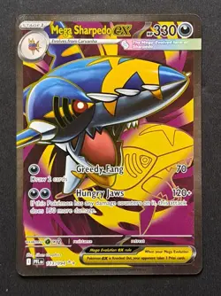 Mega Sharpedo ex 113/094 Me02: Phantasmal Flames Holo Pokemon TCG NM - Image 1