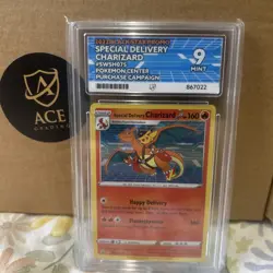 Pokemon TCG Special Delivery Charizard SWSH075 Black Star Promo Ace 9 - Image 1