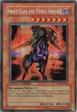 Yu-Gi-Oh 2004 Collector's Tins Swift Gaia the Fierce Knight CT1-EN004 Limited Ed - Image 1