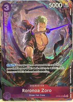 One Piece - Roronoa Zoro OP09-076 (Alt Art) - Premium The Best Vol. 2 - Purple - Image 1