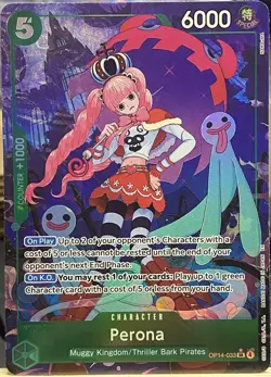 One Piece TCG - Perona OP14-033 (Alt Art) - OP14 The Azure Sea's Seven Foil NM/M - Image 1