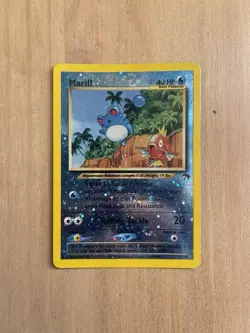 Marill 11/18 Reverse HOLO DOUBLE SWIRL Southern Islands 2001 Pokemon Card - Image 1