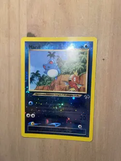 Marill 11/18 Reverse HOLO DOUBLE SWIRL Southern Islands 2001 Pokemon Card - Image 2