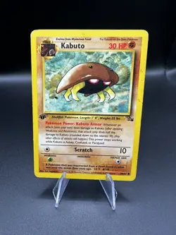 Pokemon TCG Kabuto Fossil 1st Edition Common Card 50/62 - Image 1