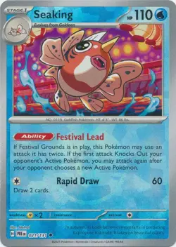 Seaking 021/131 Poke Ball Holo Prismatic Evolutions Pokemon Card NM - Image 1
