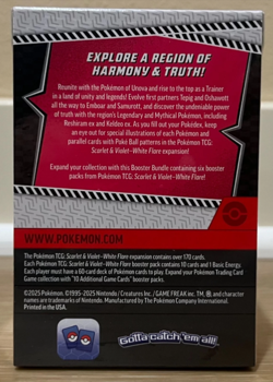Pokemon Scarlet & Violet White Flare Booster Bundle Box 2025 Reshiram English - Image 3