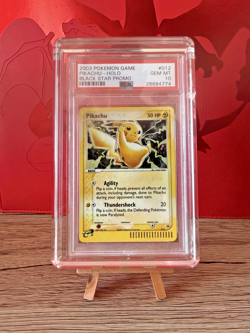 Pikachu Pokemon TCG 2003 Holo Black Star Promo PSA 10 GEM MT #012 - Image 1
