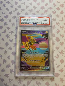 Pokemon TCG Tapu Koko EX 247/182 Paradox Rift Special Illustration Rare PSA 10 - Image 1