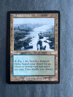 Magic the Gathering MTG Polluted Delta Onslaught Card w Slight Indent - Image 1