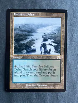 Magic the Gathering MTG Polluted Delta Onslaught Card w Slight Indent - Image 2